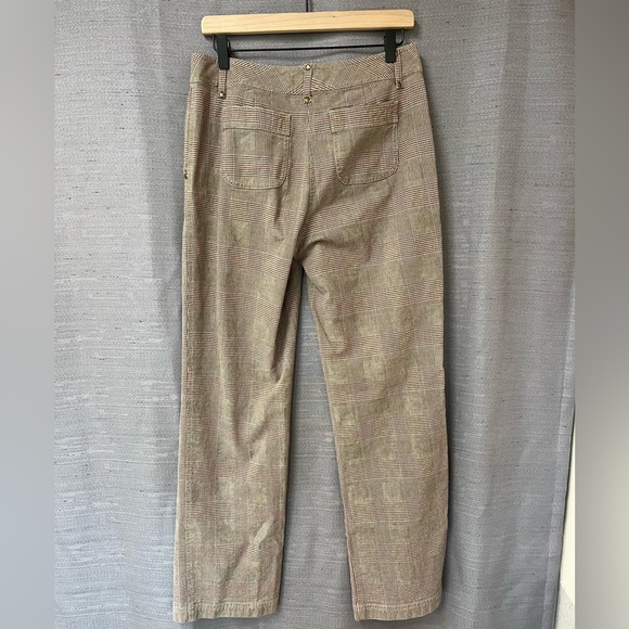 Vintage Talbots High Rise Straight Leg Plaid Cotton Trouser Pants in size 8 - Picture 7 of 8